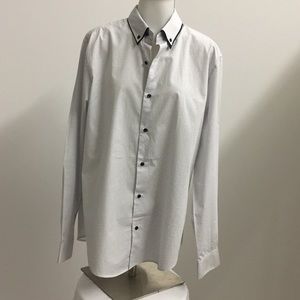 Next Regular Fit Men Shirt Double Collar SZ L NWOT
